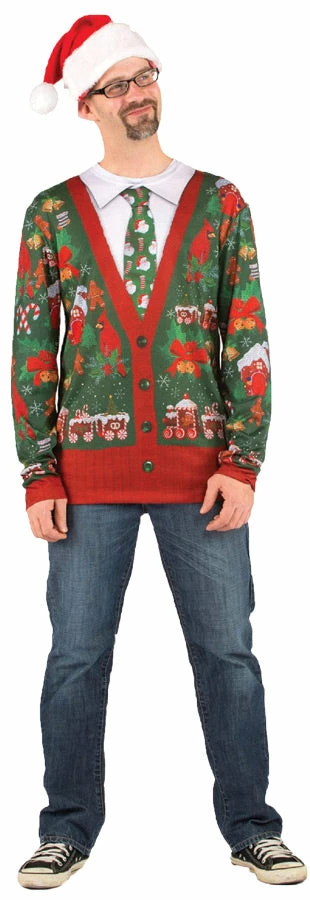 Faux Real Ugly Christmas Cardigan Costume 3 Faux Real Ugly Christmas Cardigan Costume
