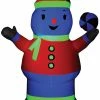 Gemmy Neon Snowman 7ft Airblown Christmas Yard Decoration