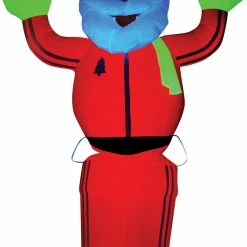 Gemmy Neon Animated Santa Airblown Christmas Yard Decor
