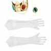 Disguise Super Mario Princess Peach Accessory Kit Adult, Gloves, Crown, Amulet Video Game Costumes 1 Disguise Super Mario Princess Peach Accessory Kit Adult, Gloves, Crown, Amulet Video Game Costumes
