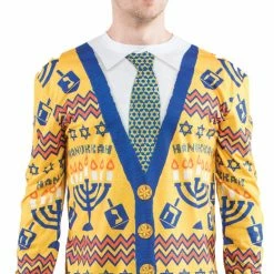 Faux Real Costumes Men's Ugly Hanukkah Sweater