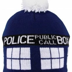 Elope Doctor Who Tardis Pom Beanie Hat TV & Movie Costumes