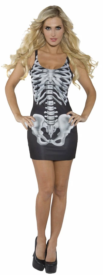 Underwraps Costumes Women's Bones Skeleton Dress 3 Underwraps Costumes Women's Bones Skeleton Dress
