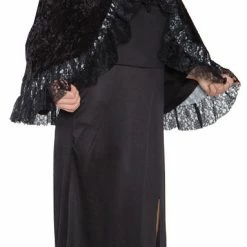 Underwraps Lace Capelet Grey Adult Accessories