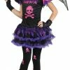 Fun World Pink Skull Fairy Child Costume, 12-14