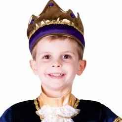 Dress Up America Crown Child Purple Hats & Headpieces