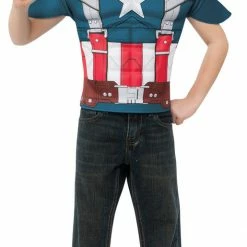 Rubie's Costumes Captain America Marvel Child Muscle Chest Top And Mask
