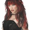 California Costumes Wizard & Witches Tempting Tresses Red Black Wig