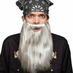 Seasonal Visions Long Mens Beard 12 Inch Wigs & Beards