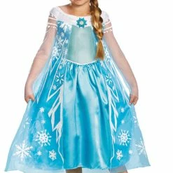 Disguise Disney Frozen Girl's Elsa Deluxe Costume And Tiara, Child & Toddler