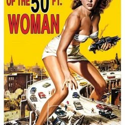 Paper Magic Decorations & Props Vintage Attack Of The 50 FT. Woman Movie Poster Licensed