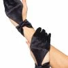 Leg Avenue Accessories Gloves Satin Cut Out Black
