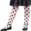 Leg Avenue Polka Dot Tights Child White & Black Accessories 1 Leg Avenue Polka Dot Tights Child White & Black Accessories