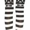 Leg Avenue Accessories Tights Striped Cat Patyhose Black & White