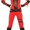Leg Avenue Women's Red Ninja Assassin Costume