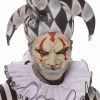 Underwraps Collar Harlequin Ruffles Clown White Accessories