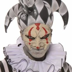 Underwraps Collar Harlequin Ruffles Clown White Accessories