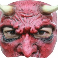 Ghoulish Devil Latex Half Mask Masks