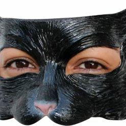Ghoulish Masks Kitty Black Latex Half Mask