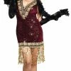 Dreamgirl Costumes Women's Plus Size Sophisticated Lady Flapper Dress Costume
