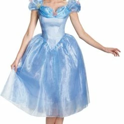 Disguise Cinderella Movie Deluxe Ladies Costume Dress, Women's Blue Costumes