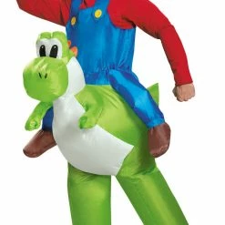Disguise Super Mario Mario Riding Yoshi Adult Inflatable Costume