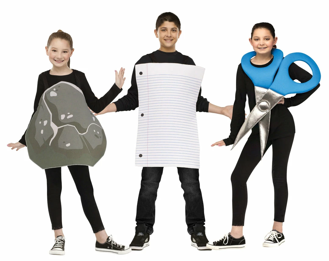 Fun World Rock Paper Scissor Child Costume Costumes 3 Fun World Rock Paper Scissor Child Costume Costumes