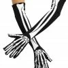 Fun World Skeleton Opera Gloves Accessories
