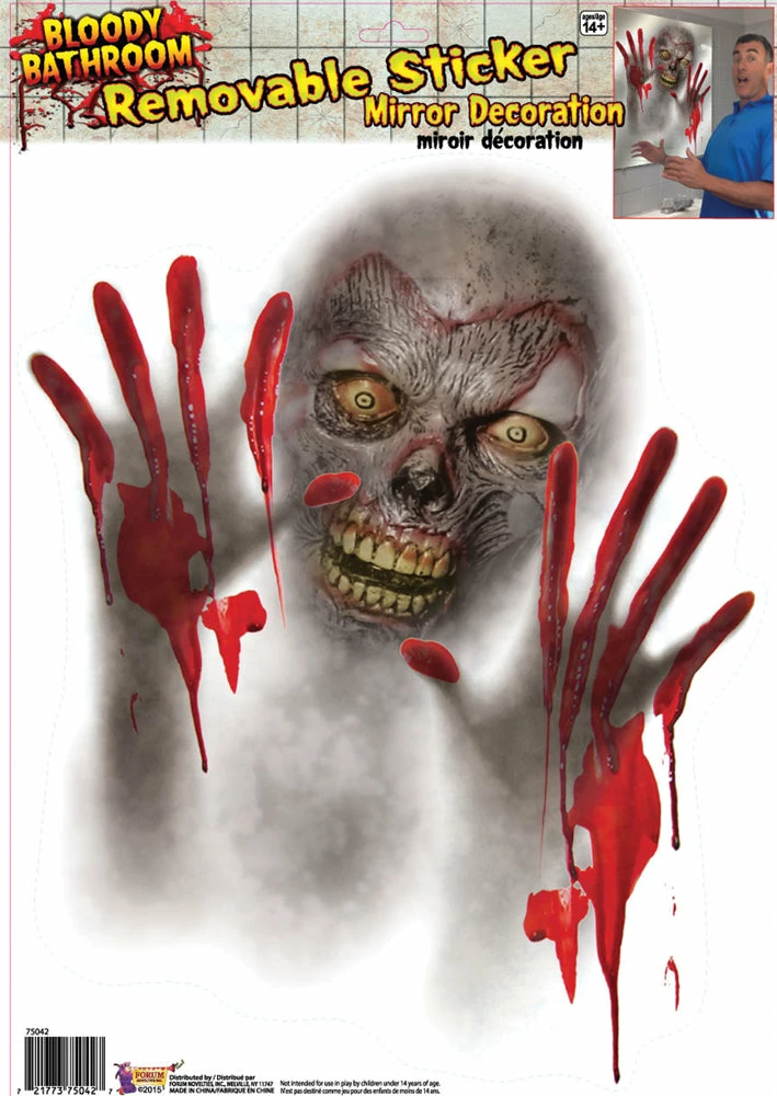 Forum Novelties Decorations & Props Mirror Bloody Monster 3 Forum Novelties Decorations & Props Mirror Bloody Monster