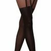 Dreamgirl Tights Sheer With Garters Black Pantyhose Accessories