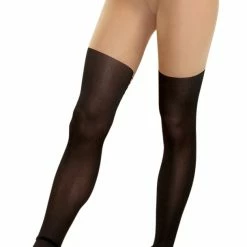 Dreamgirl Accessories Tights Nude And Black Thigh High Effect