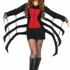 Leg Avenue Women's Cozy Black Widow Spider Costume