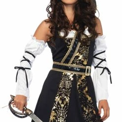 Leg Avenue Women's Buccaneer Black Sea Pirate Costume Costumes