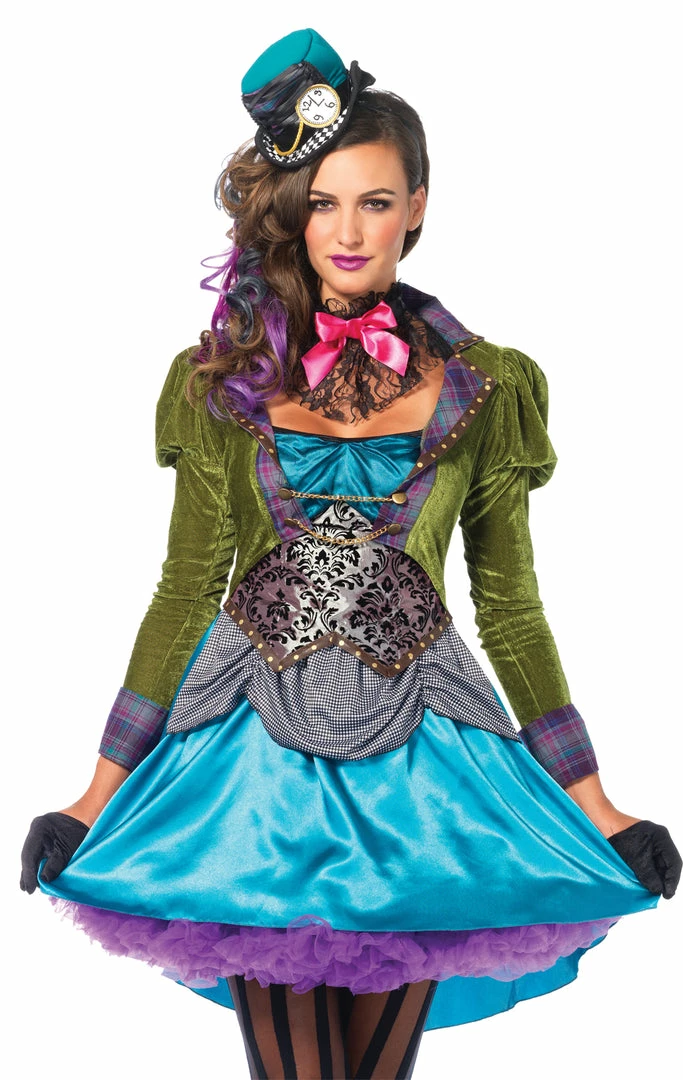 Leg Avenue Women's Deluxe Mad Hatter Adult Costume 3 Leg Avenue Women's Deluxe Mad Hatter Adult Costume