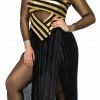 Leg Avenue Women's Plus Size Nile Queen Cleopatra Black & Gold Costume Costumes