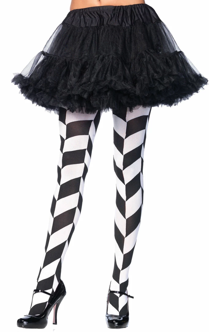 Leg Avenue Tights Circus Illusion Black And White Accessories 3 Leg Avenue Tights Circus Illusion Black And White Accessories