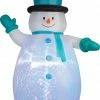Gemmy Christmas Projection Snowman With Hat 12ft Airblown Outdoor Christmas Decor