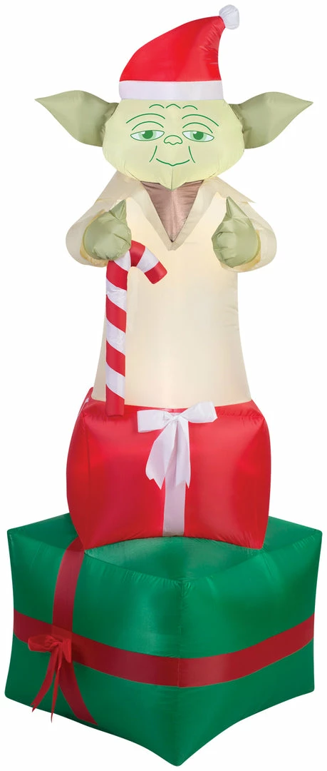 Gemmy Sci-Fi Costumes Star Wars - Yoda On Presents 6ft Air Blown Outdoor Christmas Decor 3 Gemmy Sci-Fi Costumes Star Wars - Yoda On Presents 6ft Air Blown Outdoor Christmas Decor
