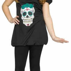 Fun World Day Of The Dead Child Sugar Skull Romper Costumes