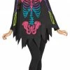 Fun World Costumes Poncho Adult Skeleton Color