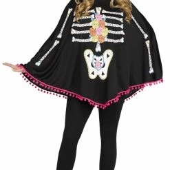 Fun World Poncho Day Of Dead Ad One Size