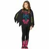 Fun World Skeleton Poncho Rainbow Color Childs Costume Costumes