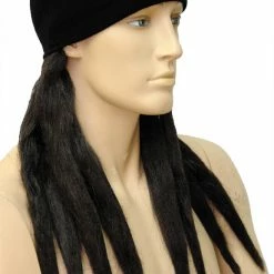 Lacey Wigs Wigs & Beards Dread Lock Hat Bargain Black