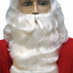Lacey Wigs Santa Set Deluxe White Wigs & Beards