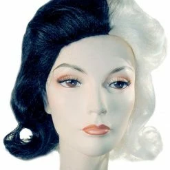 Lacey Wigs TV & Movie Costumes Black & White Combo Cruella Wig