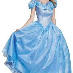 Disguise Cinderella Movie Women's Prestige Blue Princess Costume Dress Costumes