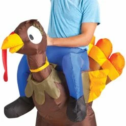 Gemmy Costumes Inflatable Christmas & Thanksgiving Turkey Rider Adult Costume
