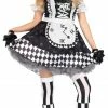 Leg Avenue Women's Wonderland Alice Black & White Costume 2 Leg Avenue Women's Wonderland Alice Black & White Costume