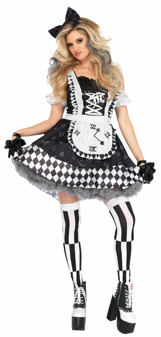 Leg Avenue Women's Wonderland Alice Black & White Costume 3 Leg Avenue Women's Wonderland Alice Black & White Costume