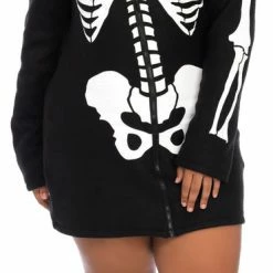 Leg Avenue Women's Plus Size Cozy Skeleton Dress Costumes